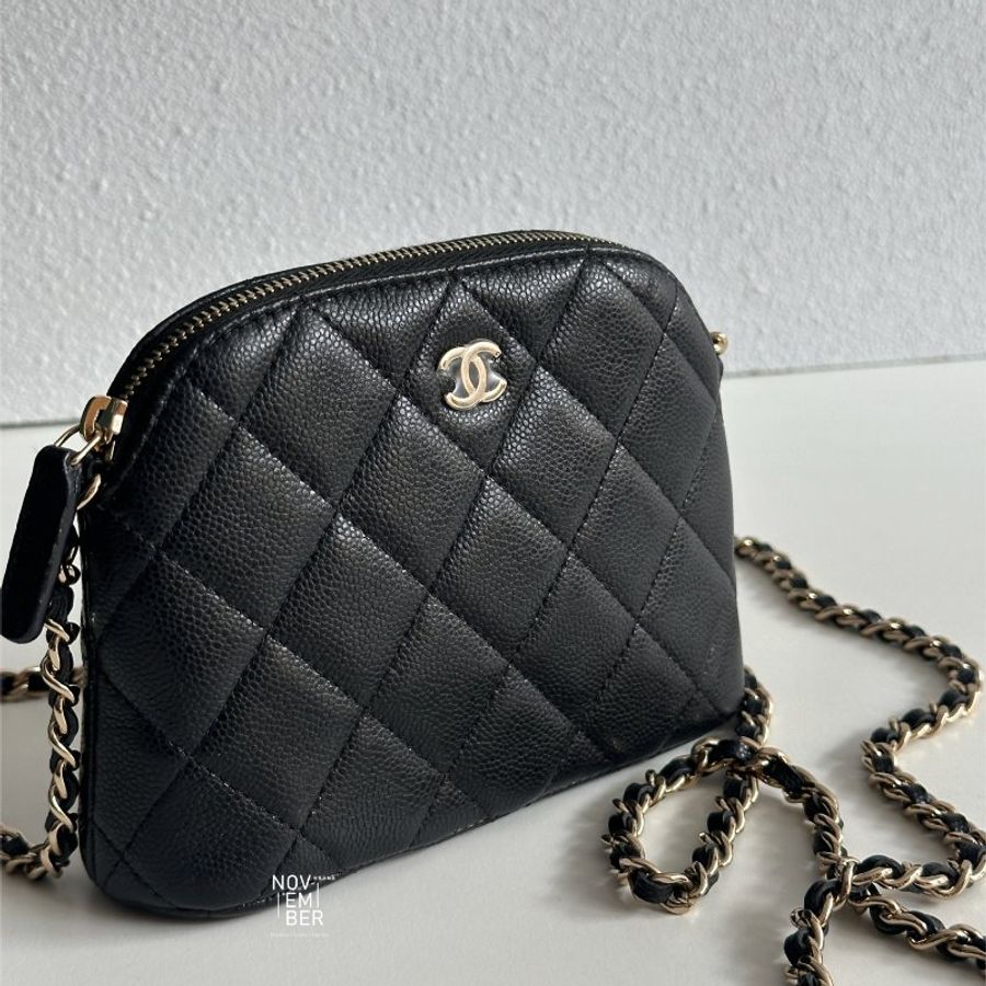 閒置新✨ Chanel 香奈兒 24S 貝殼包黑金迷你-8