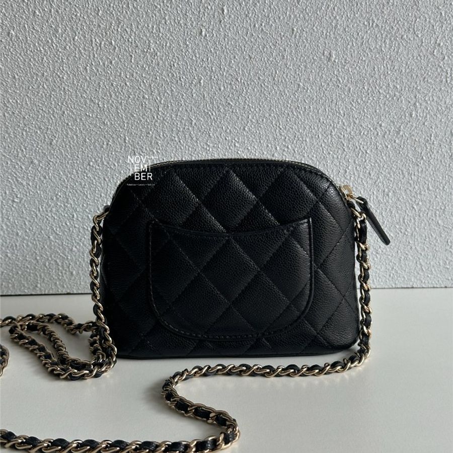 閒置新✨ Chanel 香奈兒 24S 貝殼包黑金迷你-9