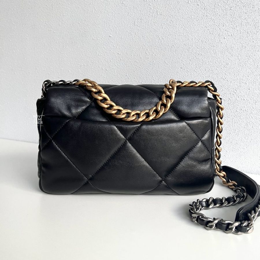 閒置新✨ Chanel 香奈兒19 Bag 黑金小號-5