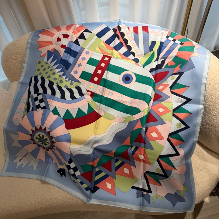 Hermes 藍色慶典駿馬絲巾 💙盒子/緞帶💙-0