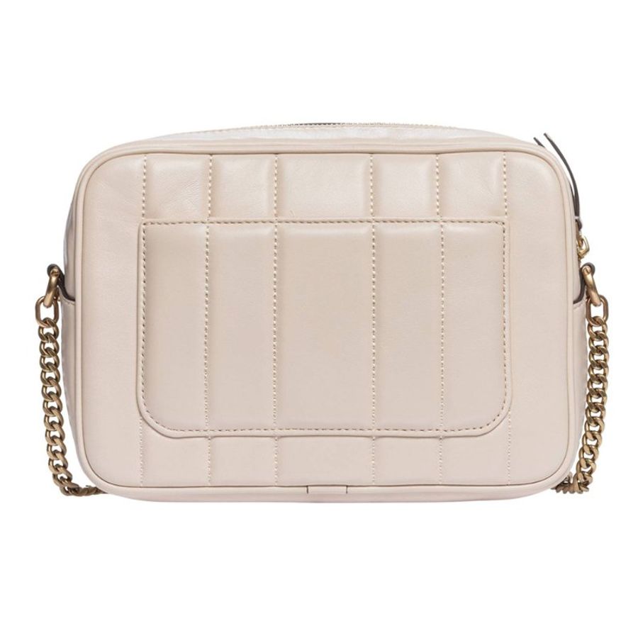 【TORY BURCH】銜縫皮革相機包-香草白-1