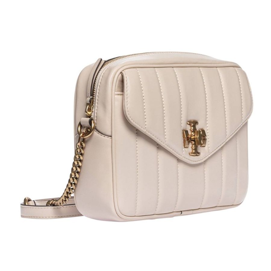 【TORY BURCH】銜縫皮革相機包-香草白-2