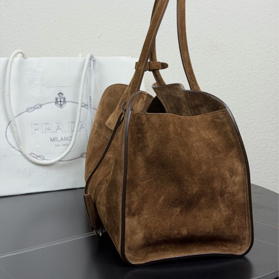 PRADA 中號 深棕色托特包 尺寸約35×18×22.5cm-4