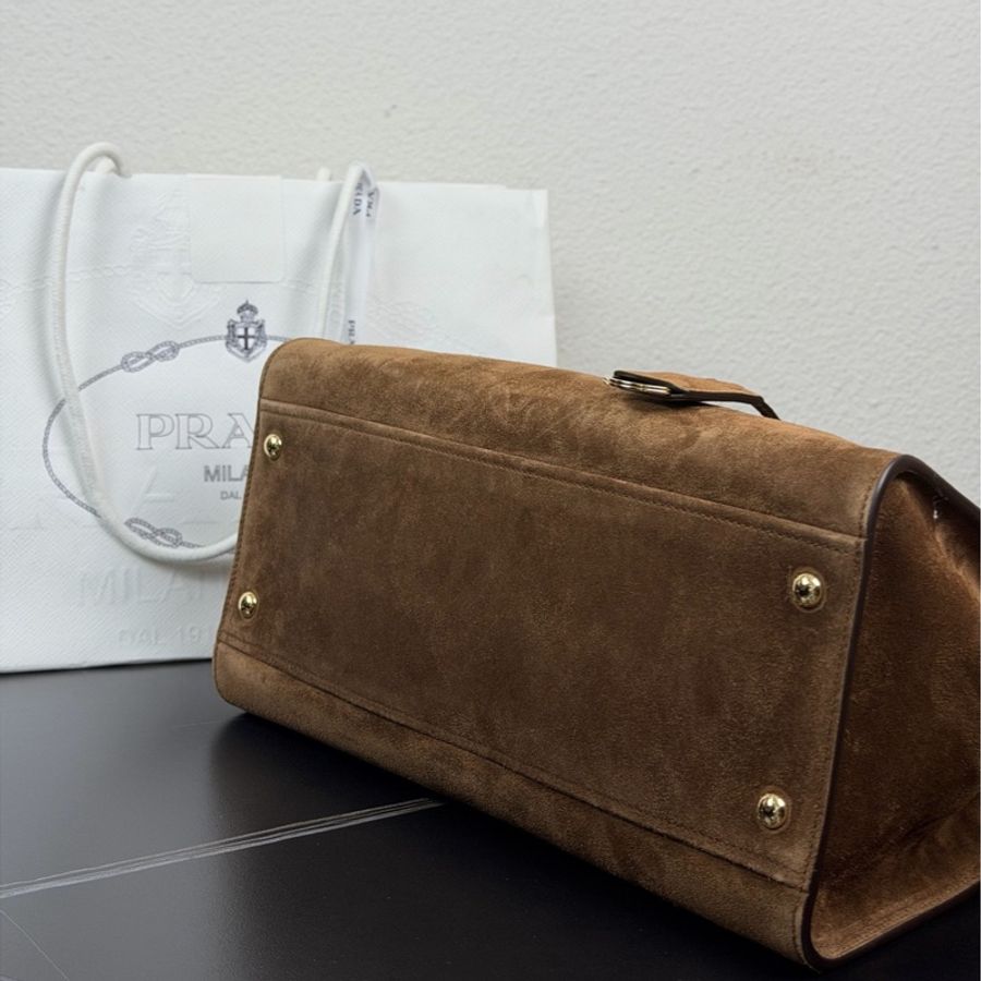 PRADA 中號 深棕色托特包 尺寸約35×18×22.5cm-6