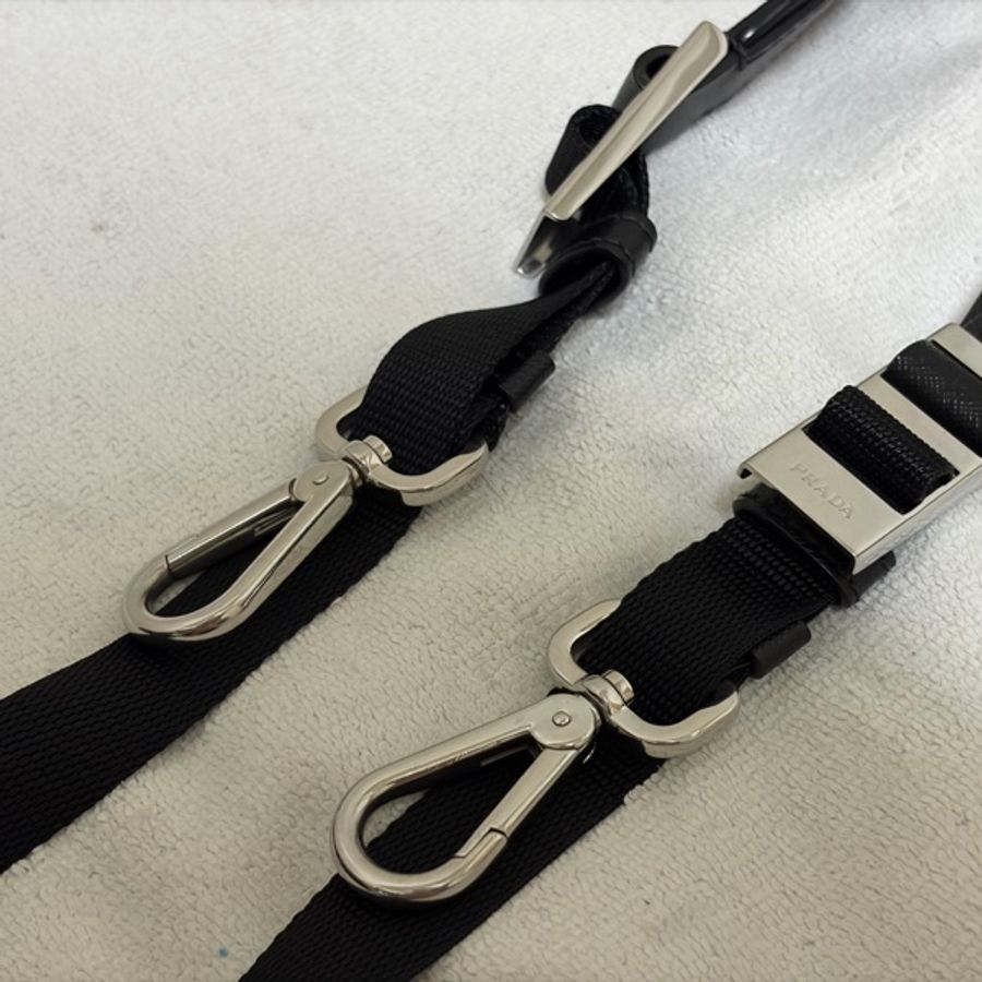 PRADA SAFFIANO TRAVEL 肩背包斜背包 2VH063皮革黑色 二手男款-18