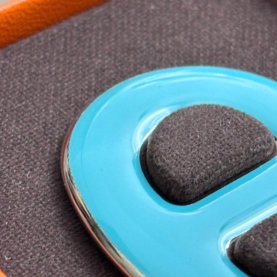 ::HERMES:: Schals Blau Chaine D’Ancre Scarf Ring 松石綠琺瑯 豬鼻子絲巾環-3