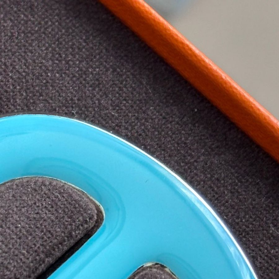 ::HERMES:: Schals Blau Chaine D’Ancre Scarf Ring 松石綠琺瑯 豬鼻子絲巾環-4