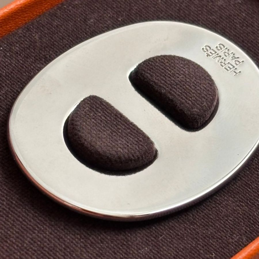::HERMES:: Schals Blau Chaine D’Ancre Scarf Ring 松石綠琺瑯 豬鼻子絲巾環-9