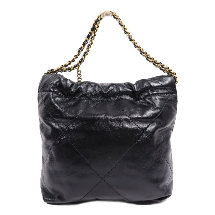 CHANEL 牛皮皮革Chanel 22 Mini金扣鏈帶肩背袋-1