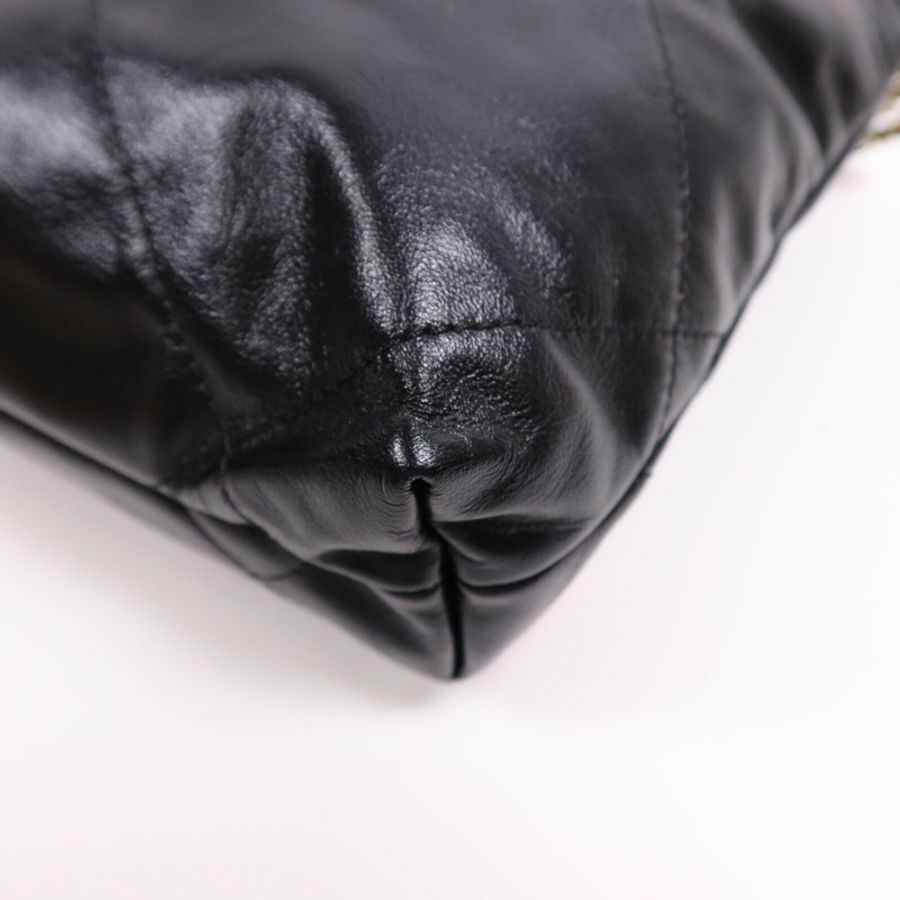 CHANEL 牛皮皮革Chanel 22 Mini金扣鏈帶肩背袋-11