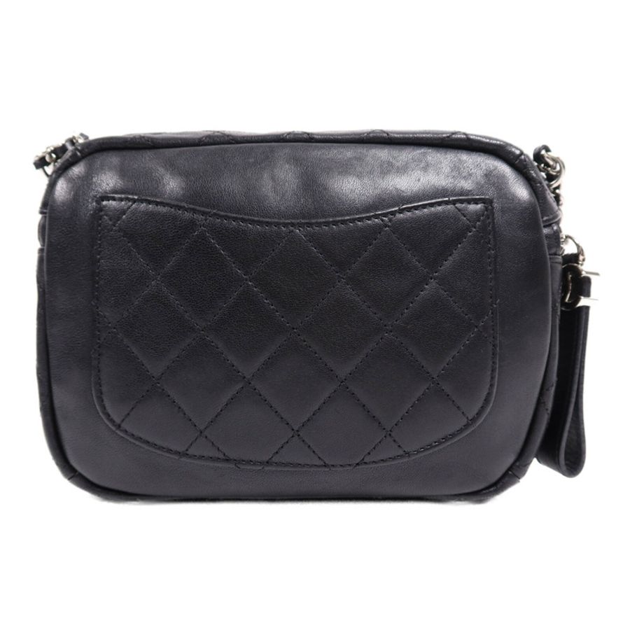 CHANEL 【激減優惠】羊皮皮革Chain Shoulder Bag銀扣鏈帶肩背袋-1