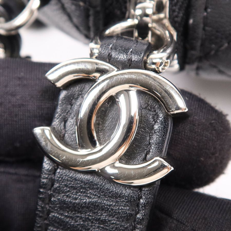 CHANEL 【激減優惠】羊皮皮革Chain Shoulder Bag銀扣鏈帶肩背袋-7