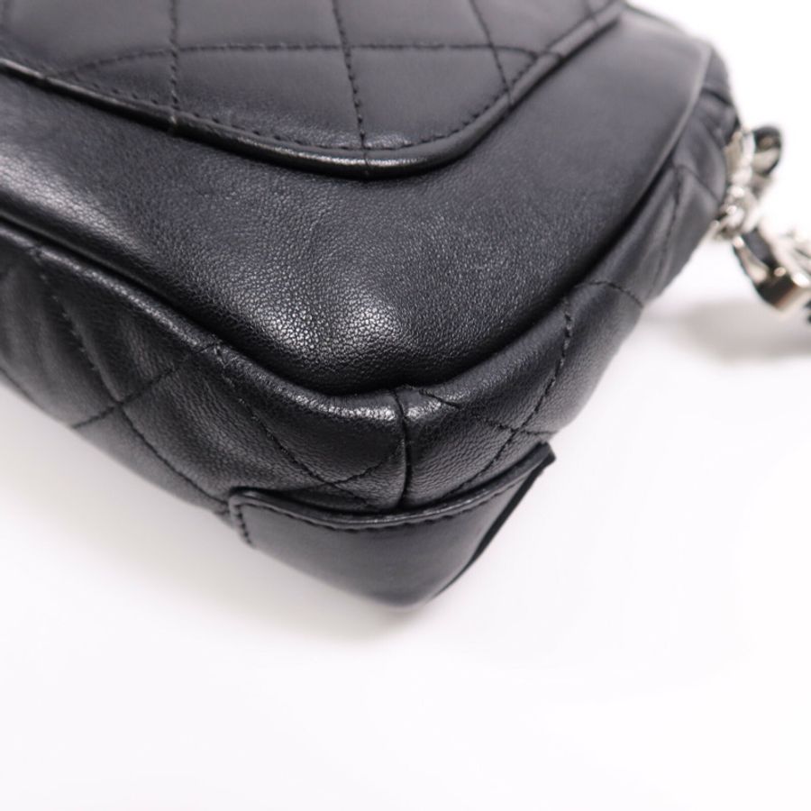 CHANEL 【激減優惠】羊皮皮革Chain Shoulder Bag銀扣鏈帶肩背袋-11