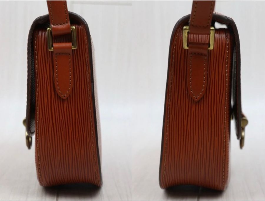 「JL精品代購」LV 焦糖色水波紋馬鞍包-3