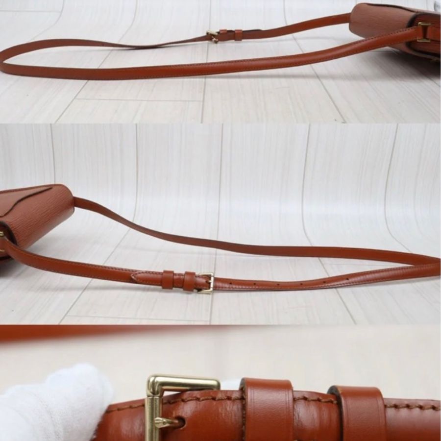 「JL精品代購」LV 焦糖色水波紋馬鞍包-5