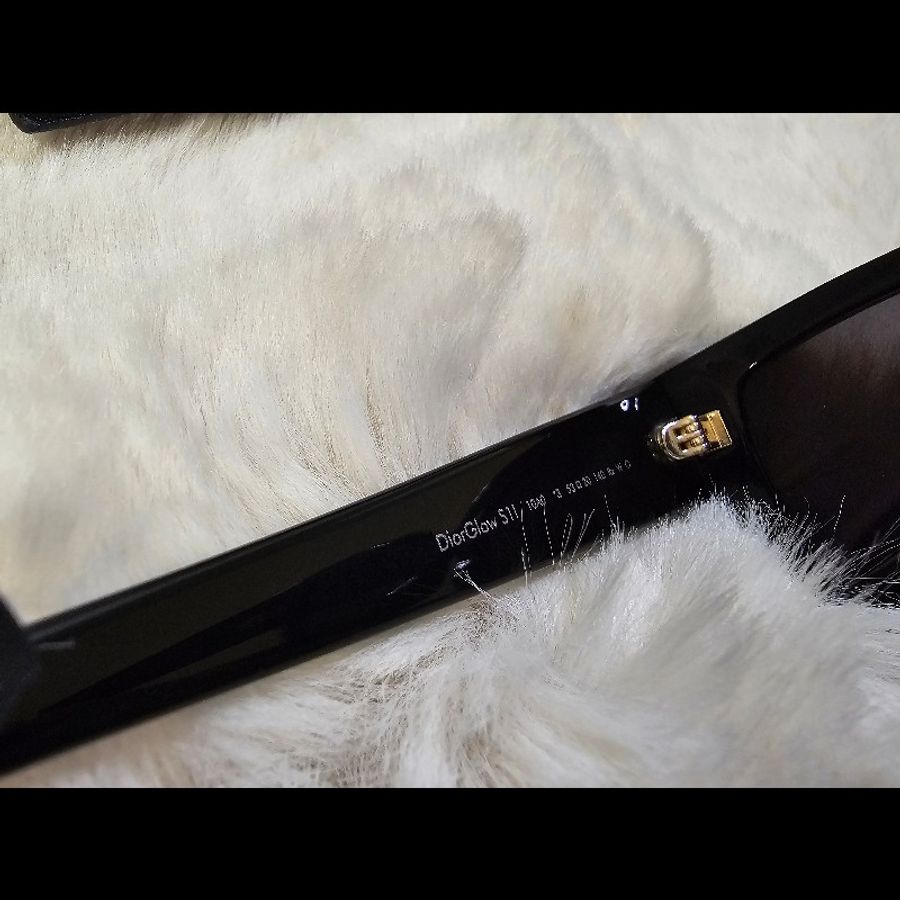 Dior 太陽眼鏡 CD金屬Logo 墨鏡 黑框黑鏡面 男女皆可 臉寬友善款-6