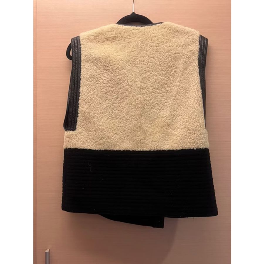 Chloe 皮毛一體皮革無袖夾克-8