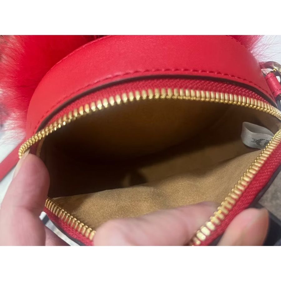 MCM包包 喜氣紅藍毛造型兔-2