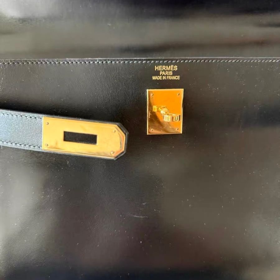 Hermes Kelly 40 手提包購物包 經典黑金-14