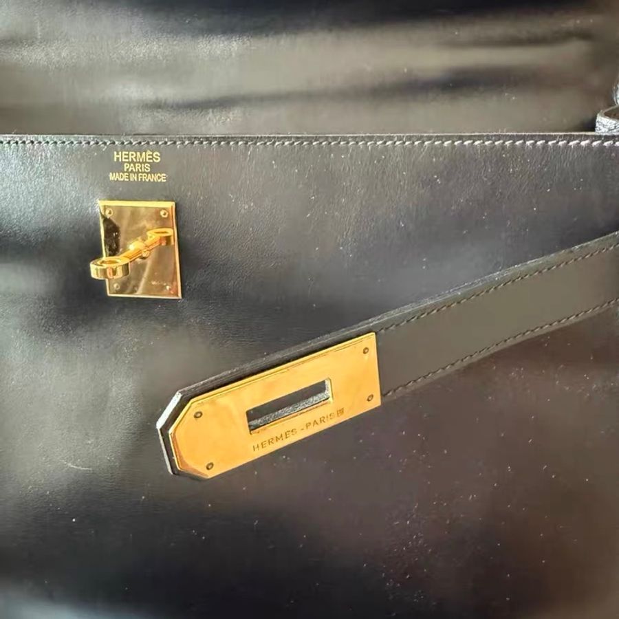 Hermes Kelly 40 手提包購物包 經典黑金-15
