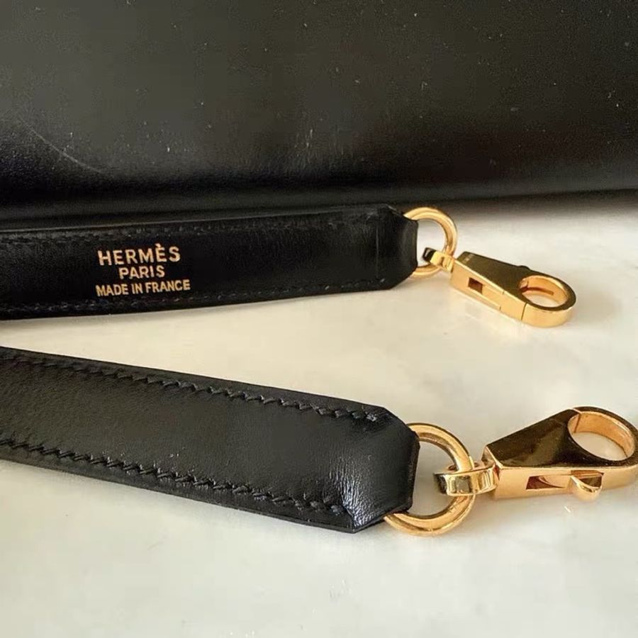 Hermes Kelly 40 手提包購物包 經典黑金-22