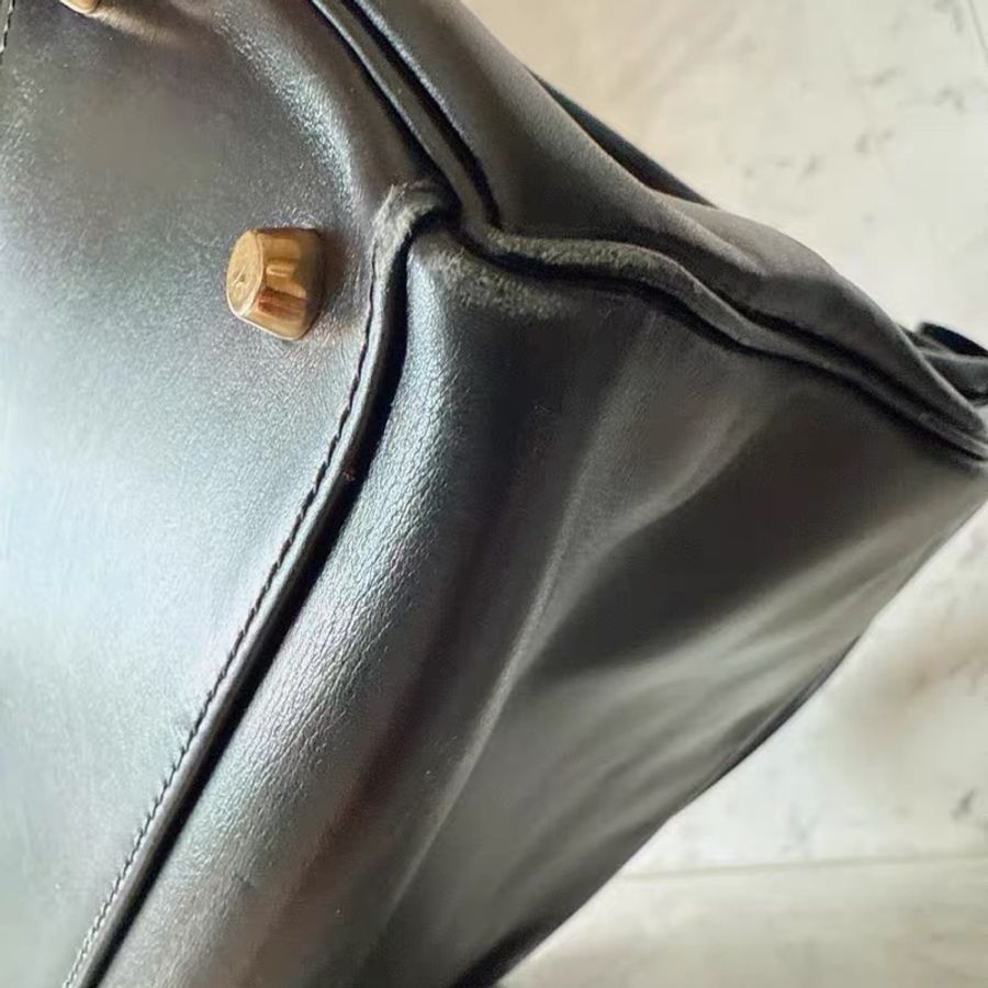 Hermes Kelly 40 手提包購物包 經典黑金-23