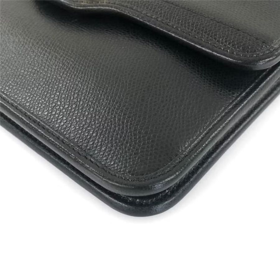 【LA LUNE】稀有中古包 Dior 黑色極簡翻蓋小包 單肩包 側背包 斜背包 古董包-5