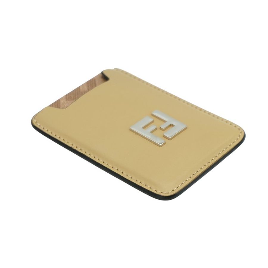 Fendi Squared FF logo MagSafe 磁吸手機卡片套(7M0364-米)-1