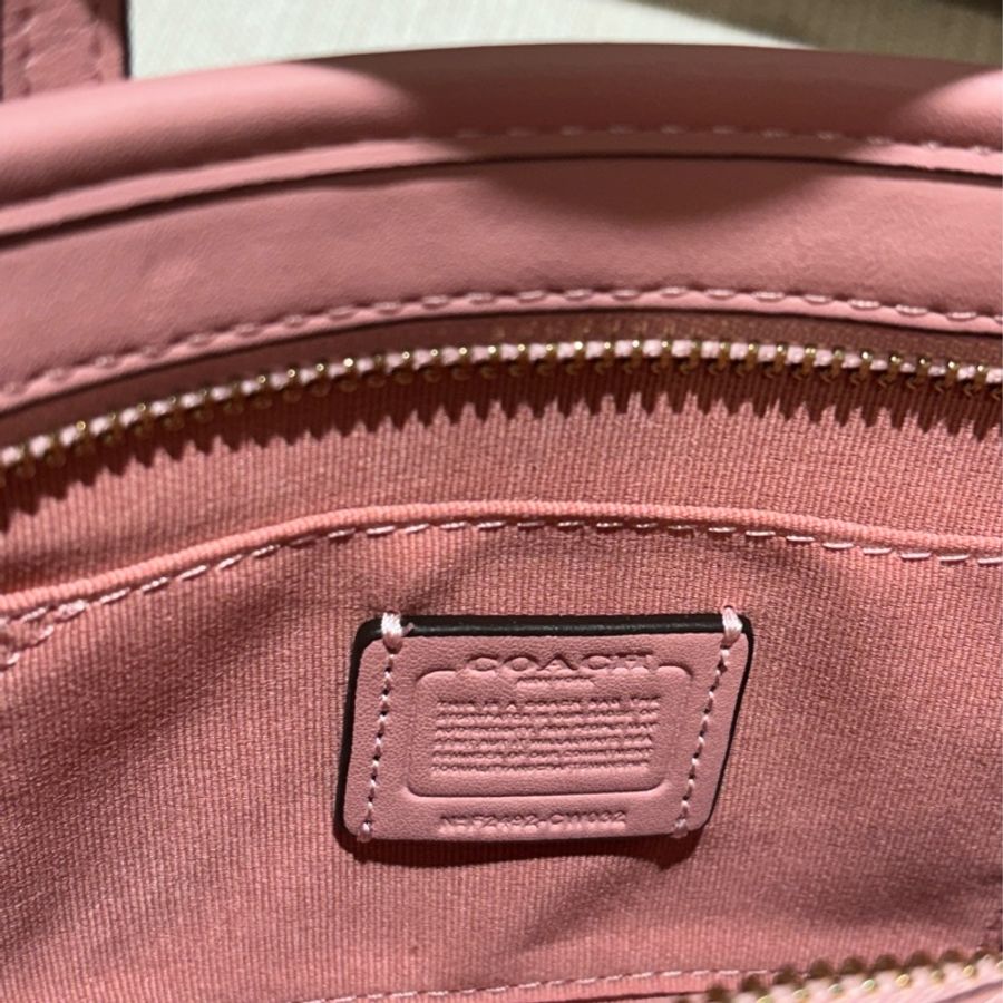 Coach 櫻花粉City Mini托特包 肩背手提包-9