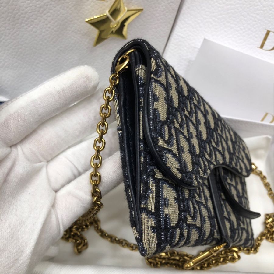Dior 迪奥 刺绣老花二合一 woc链条包 21年-2