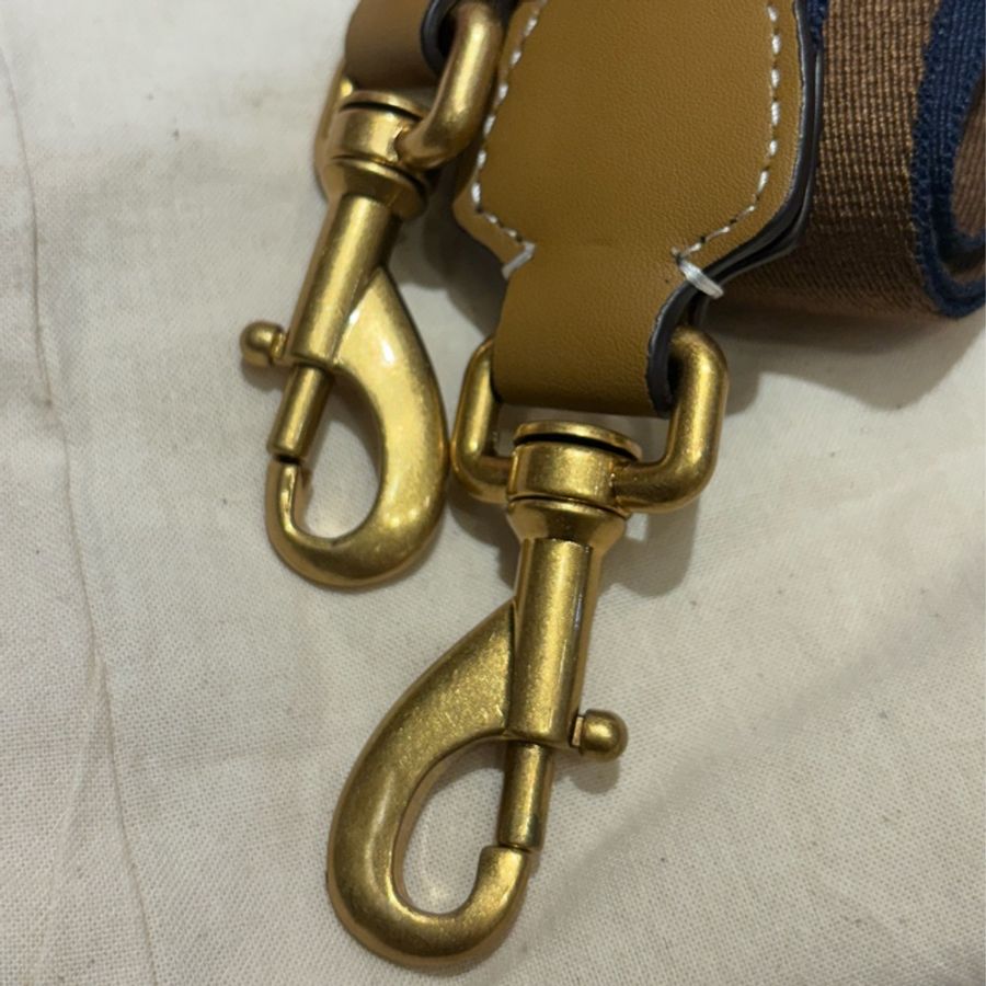Tory Burch 織布拼接皮革波士頓包-卡其-10