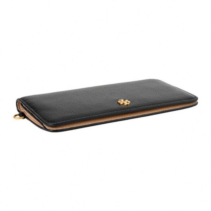 【TORY BURCH】雙T-LOGO皮革長夾-黑色-2