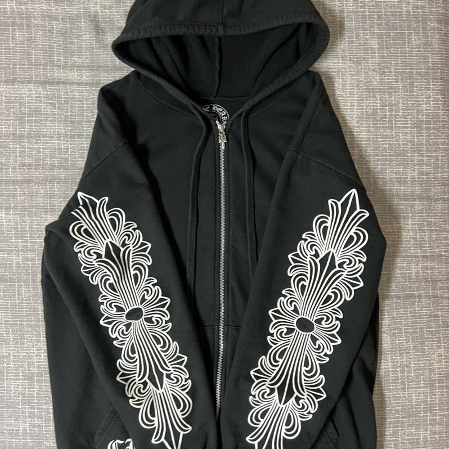 Chrome Hearts 克羅心Horseshoe zip up hoodie 花臂馬蹄拉鍊外套-1