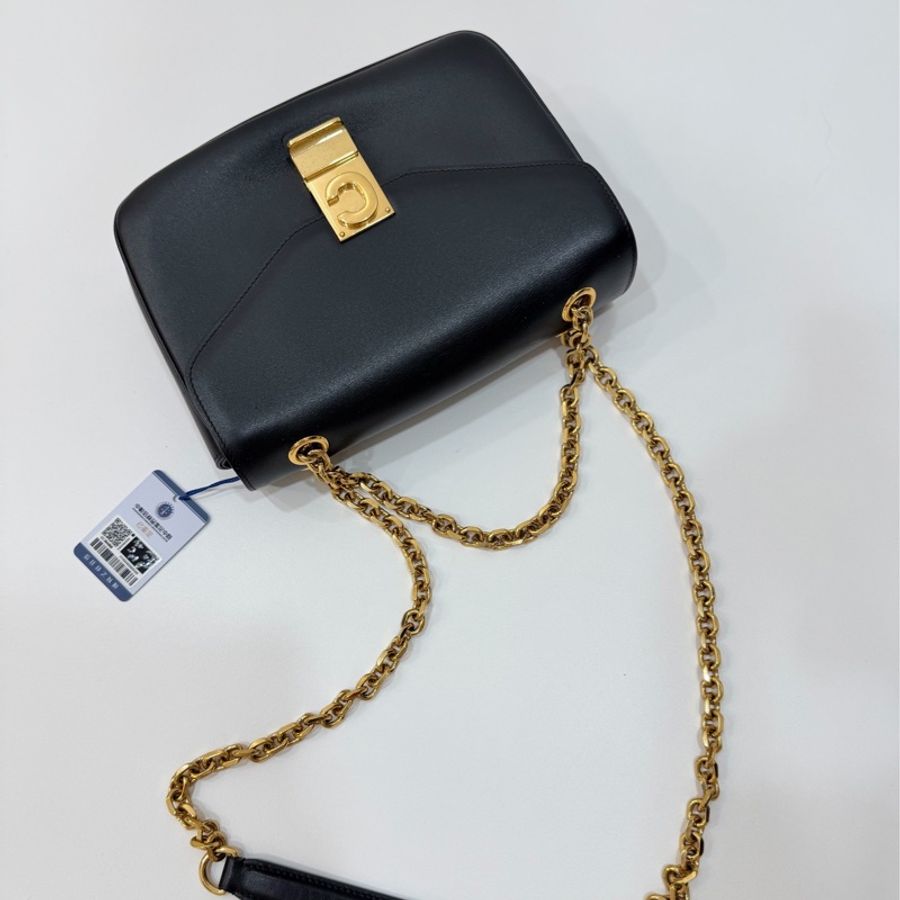 Celine C BAG 金釦 深藍 lisa同款 豆腐包 鏈條包 斜背包 手提包 側背包 肩背包-1