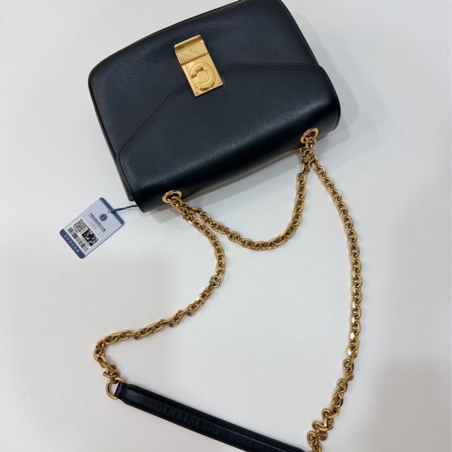 Celine C BAG 金釦 深藍 lisa同款 豆腐包 鏈條包 斜背包 手提包 側背包 肩背包-2