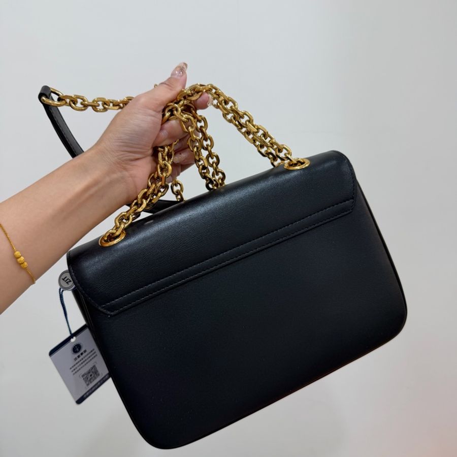 Celine C BAG 金釦 深藍 lisa同款 豆腐包 鏈條包 斜背包 手提包 側背包 肩背包-13