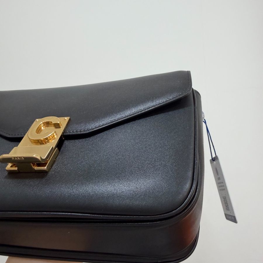 Celine C BAG 金釦 深藍 lisa同款 豆腐包 鏈條包 斜背包 手提包 側背包 肩背包-14