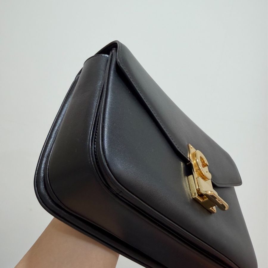 Celine C BAG 金釦 深藍 lisa同款 豆腐包 鏈條包 斜背包 手提包 側背包 肩背包-15