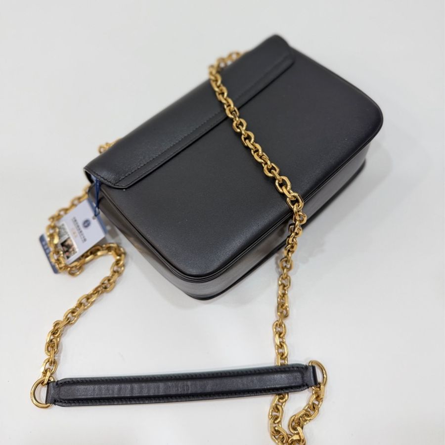 Celine C BAG 金釦 深藍 lisa同款 豆腐包 鏈條包 斜背包 手提包 側背包 肩背包-21