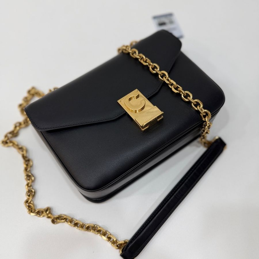 Celine C BAG 金釦 深藍 lisa同款 豆腐包 鏈條包 斜背包 手提包 側背包 肩背包-23
