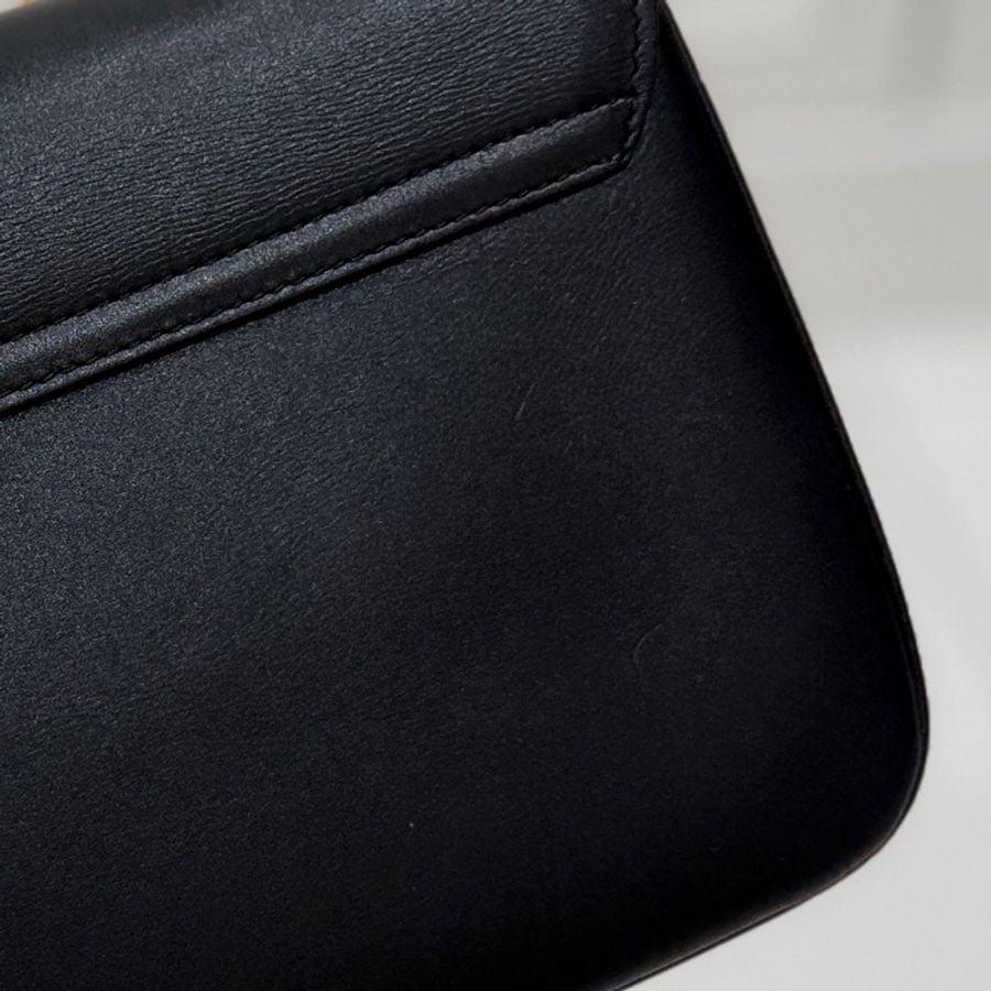 Celine C BAG 金釦 深藍 lisa同款 豆腐包 鏈條包 斜背包 手提包 側背包 肩背包-37