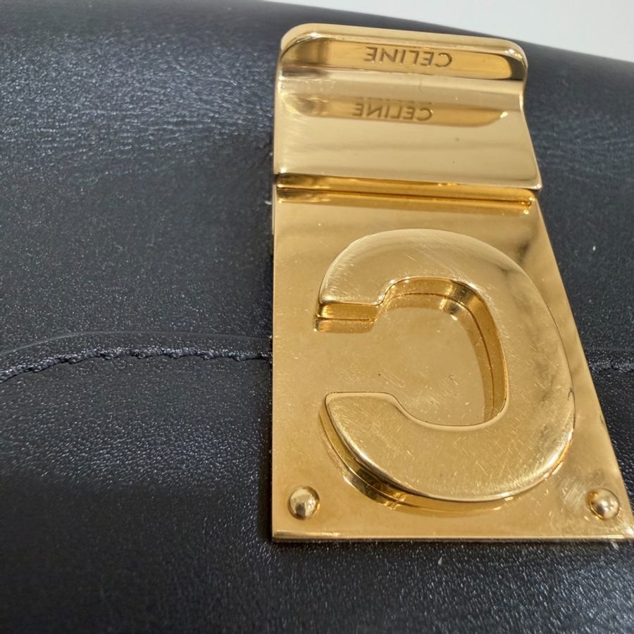 Celine C BAG 金釦 深藍 lisa同款 豆腐包 鏈條包 斜背包 手提包 側背包 肩背包-39