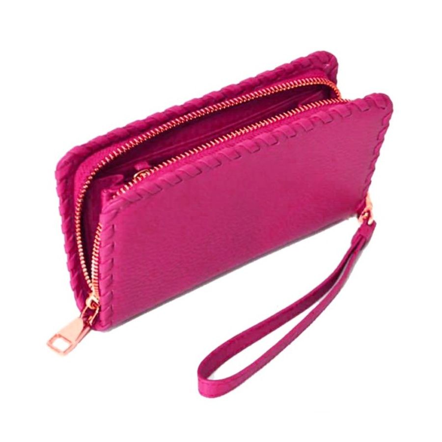 【TORY BURCH】造型皮革手拿包-粉桃色-2