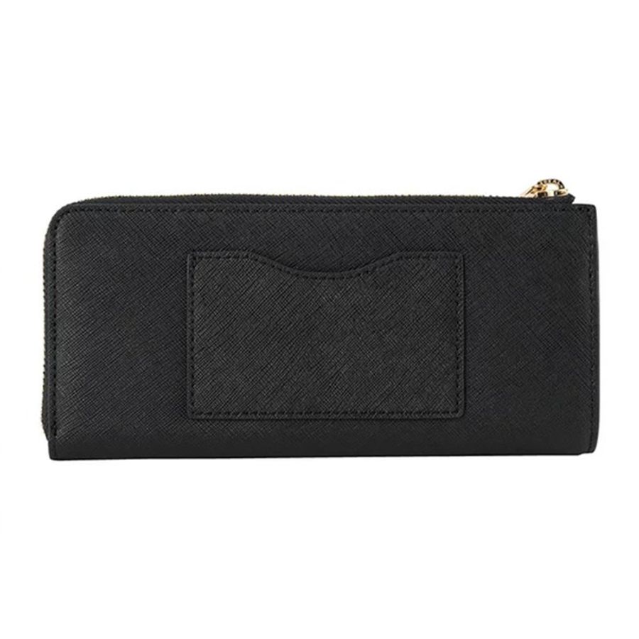 【TORY BURCH】雙T-LOGO防刮皮革拉鍊長夾-黑色-1