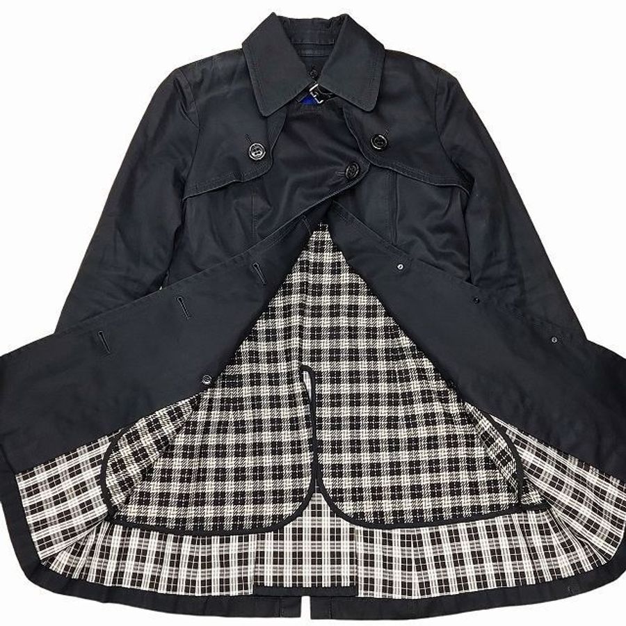 Burberry Blue Label藍標 黑色風衣(無腰帶)-0
