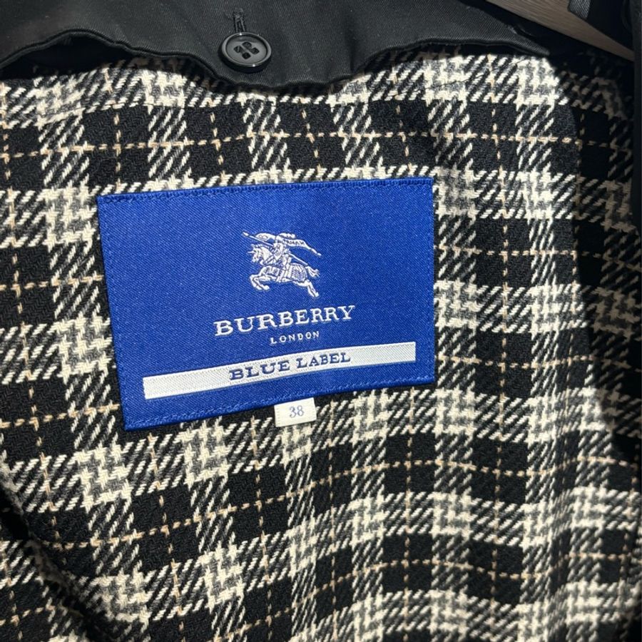 Burberry Blue Label藍標 黑色風衣(無腰帶)-5