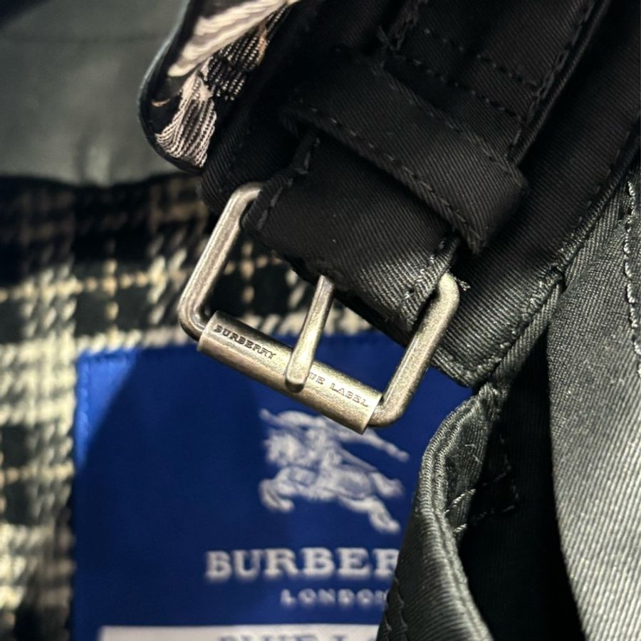 Burberry Blue Label藍標 黑色風衣(無腰帶)-8