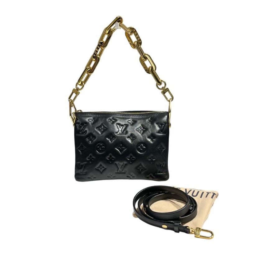 LV CHAIN SHOULDER BAG BLACK [A05337]-1