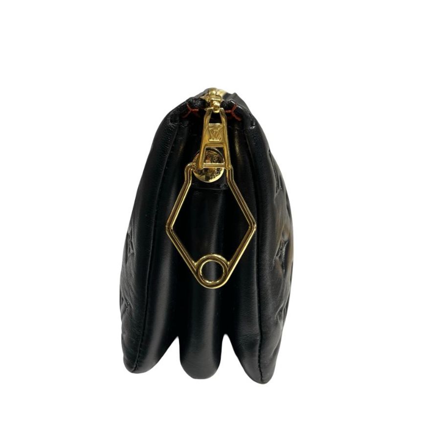 LV CHAIN SHOULDER BAG BLACK [A05337]-3