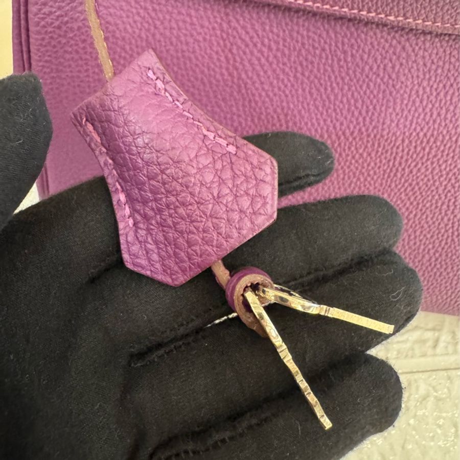 Hermes海葵紫銀釦kelly28 紫進不出✨-24